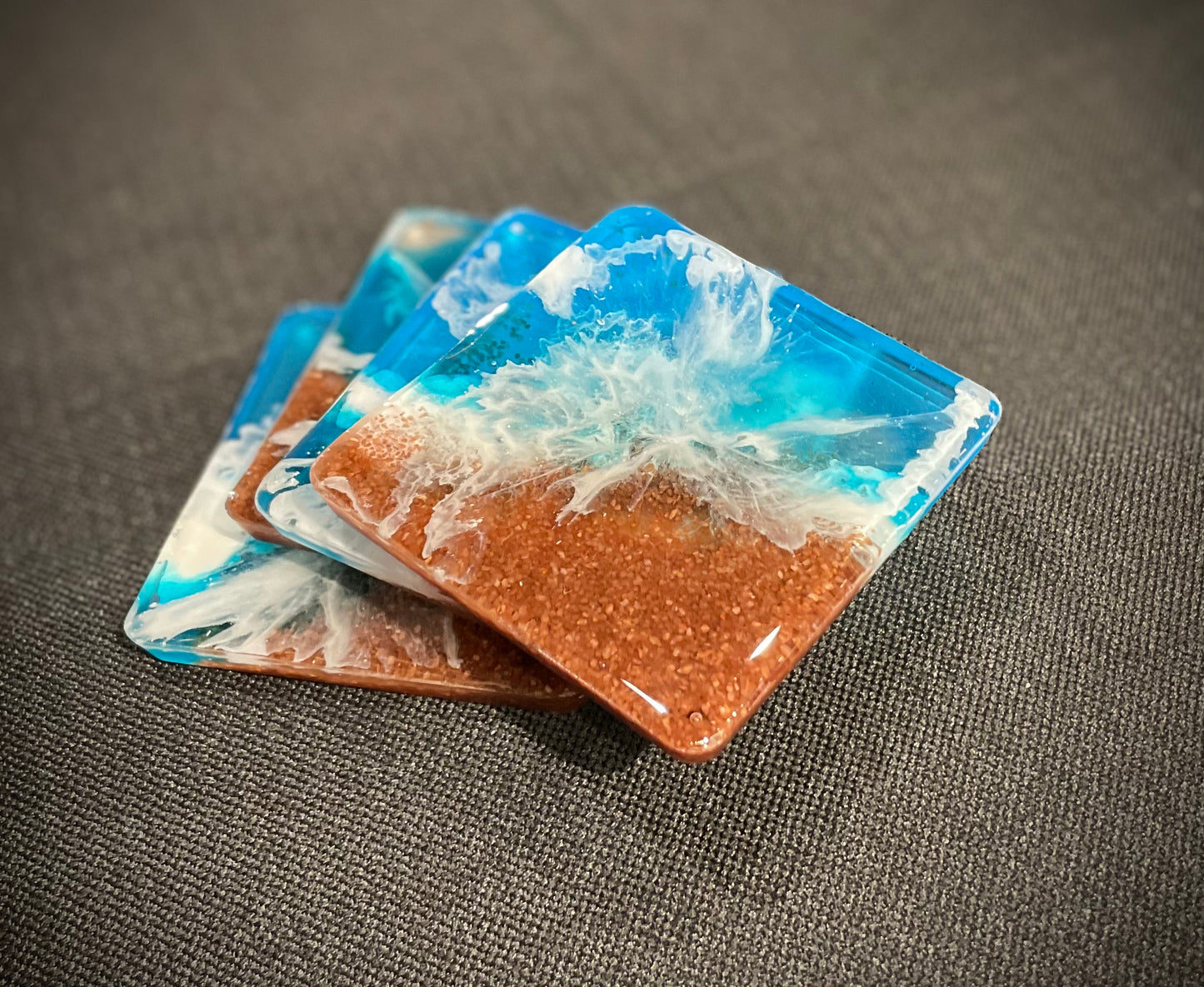 Ocean Flow Coasters Square