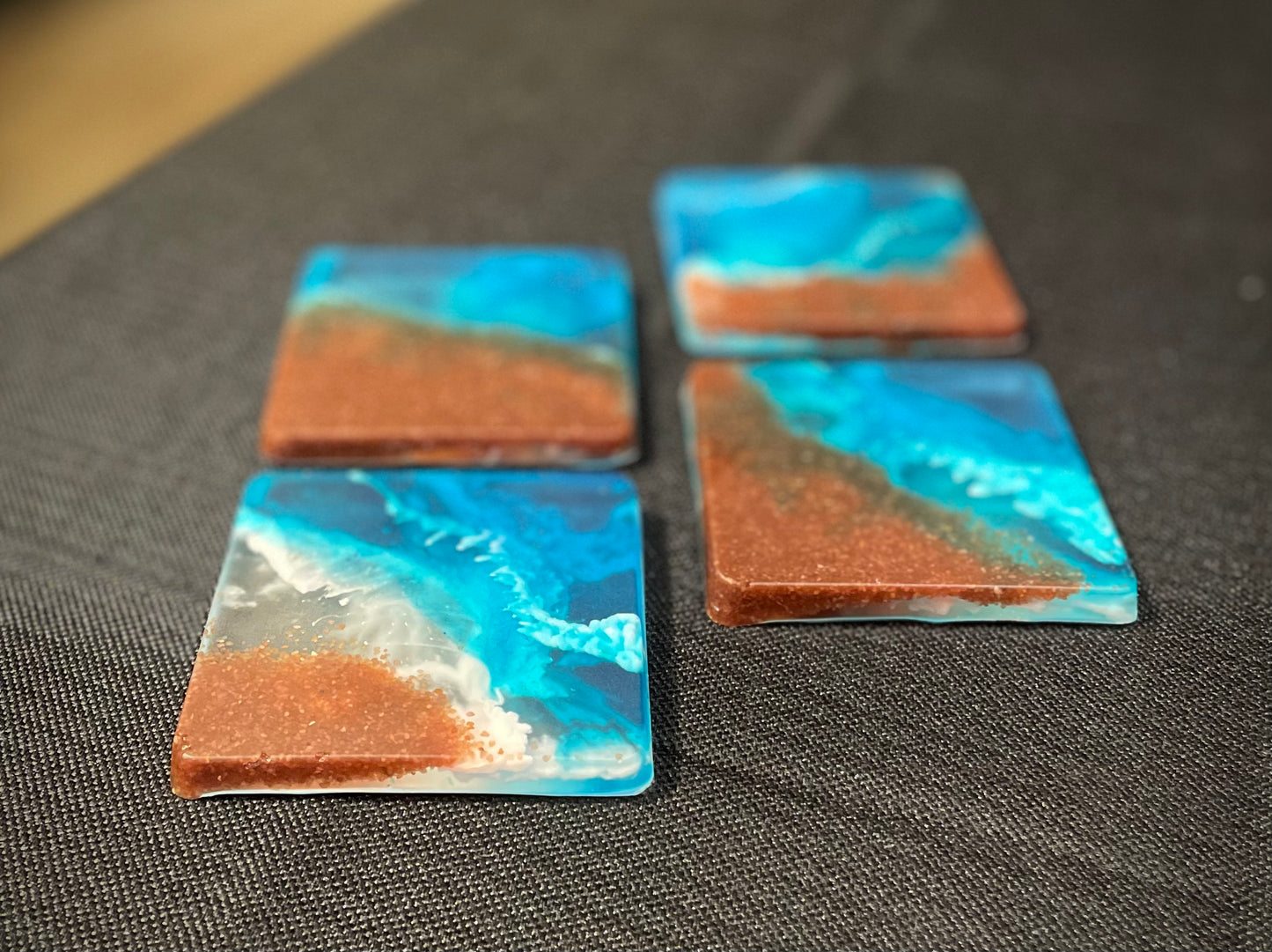 Ocean Flow Coasters Square