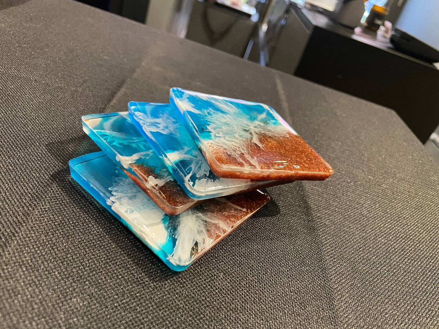 Ocean Flow Coasters Square