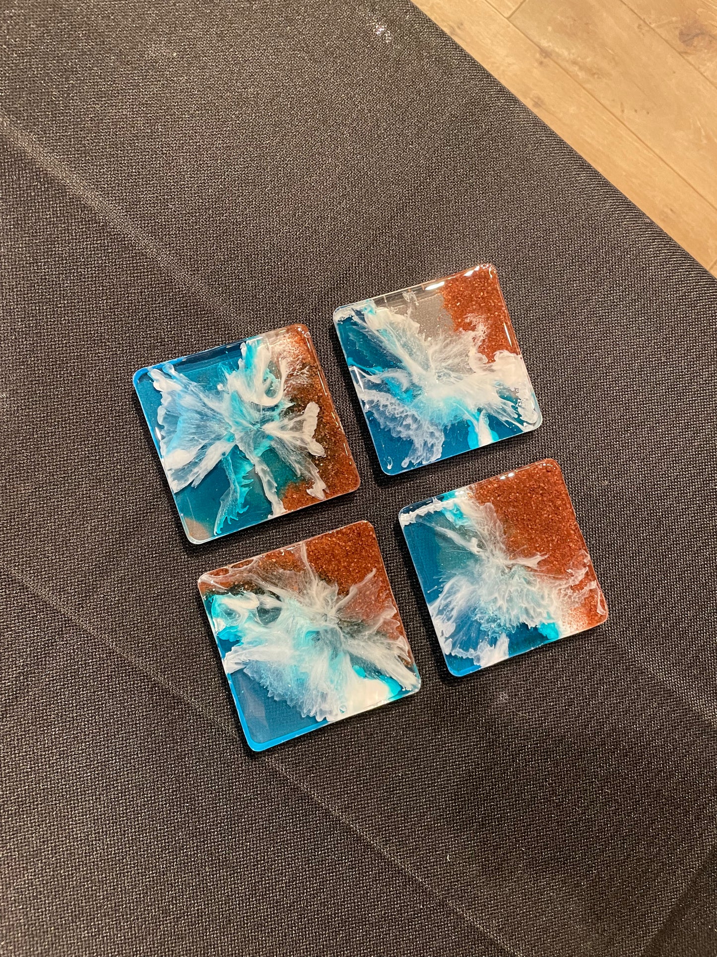Ocean Flow Coasters Square